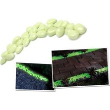 Parlak Fosforlu Çakıl Taşları, 25 Adet, Işıltılı Dekorasyon Malzemesi