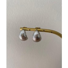 Xuping Orta Boy Damla Çizgili Silver Küpe