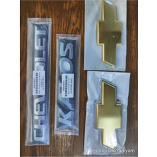 Kalos Hactback Ön+Arka Arma +Kalos+Chevrolet Yazı 2003-2008 Arka Arma Logo Amblem 4 Lü Set