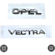 Opel Vectra Yazısı Aksesuar Sticker 3m 3D 2 Li