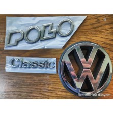 Volkswagen Polo Classic Bagaj Yazı + ön Arma Seti 3 Parça