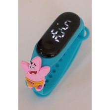 Mavi Renkli Çocuk Figürlü Dokunmatik Saat, Eğlenceli ve Renkli Tasarım