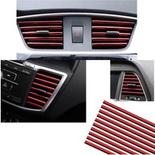 Kalorifer Petek Izgarası Araç Içi Klima Izgara Hava Çıkış Dekoratif Şeritler 6 Farklı Renk Seçeneği