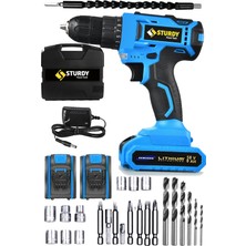 Çift Akülü Vidalama Seti, Metal Şanzuman, Şarjlı ve 27 Parça Uç ile Güçlü Iş Birliği