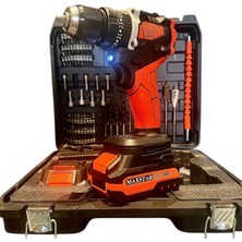 84 Parça Şarjlı Kömürsüz Darbeli Vidalama Seti