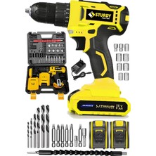 Çift Akülü Vidalama Seti, Metal Şanzuman, 27 Parça Uç ile Güç ve Performans