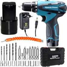 48V 6A Titanyum Sargılı Metal Şanzumanli Şarjlı Vidalama Seti