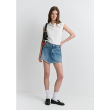 Mavi Tiera Classic Denim Puslu Indigo Mavi Jean Etek 1310654-89730