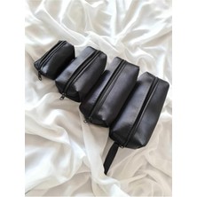 Şık 4'lü Makyaj Çantası Seti, Kullanışlı ve Renkli Tasarım