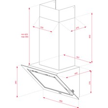 Teka DLV 98660 WH Duvar Tipi Davlumbaz 725 m³/h Beyaz Cam 90 cm 112930030