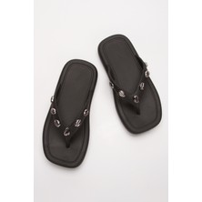 Ocean Deniz Yıldızı Siyah Parmak Arası Eva Plaj Yazlık - Günlük Terlik