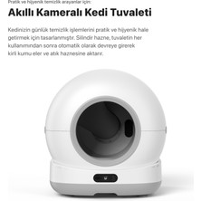 Xenon Smart Akıllı Otomatik Kameralı Kedi Tuvaleti Uv Sterilizasyonlu 72L Hacim 7L Kapasiteli Cat Cleaner X8623