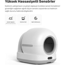 Xenon Smart Akıllı Otomatik Kameralı Kedi Tuvaleti Uv Sterilizasyonlu 72L Hacim 7L Kapasiteli Cat Cleaner X8623