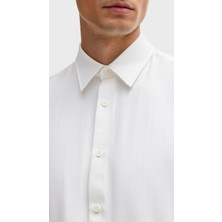 Beyaz Slim Fit Klasik Erkek Gömlek