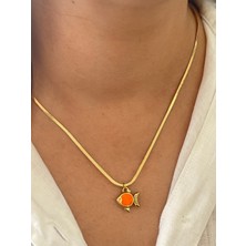 Aida Jewelss 316 L Çelik Özel Tasarım Renkli Balık Paslanmaz Kararmaz Çelik Kolye