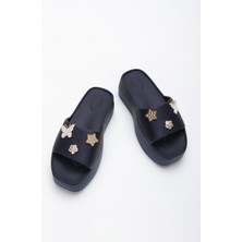 Simi Lavivert Taşlı  Yüksek Taban Platform Eva Plaj Yazlık - Günlük Terlik