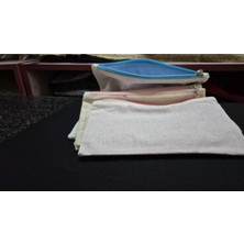 Ekru Makyaj Çantası 10'lu Paket, Şık ve Pratik Güzellik Çantası Seti