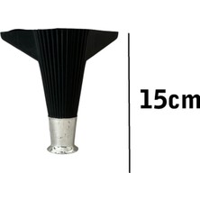 Homdep Kanepe Koltuk Tv Ünitesi Konsol Yükseltme Kumru Model Plastik Ayak 15 cm Siyah Renk 4 Adet