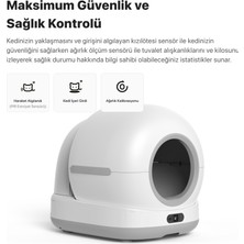 Xenon Smart Akıllı Otomatik Kedi Tuvaleti Uv Sterilizasyonlu 72L Hacim 7l Kapasiteli Mobil Uygulama Kontrollü Cat Cleaner X8624