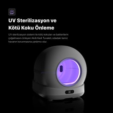Xenon Smart Akıllı Otomatik Kedi Tuvaleti Uv Sterilizasyonlu 72L Hacim 7l Kapasiteli Mobil Uygulama Kontrollü Cat Cleaner X8624