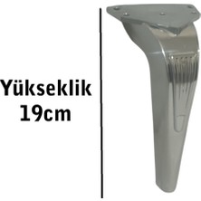 Homdep Kanepe Koltuk Tv Ünitesi Konsol Yükseltme Piton Model Plastik Ayak 19 cm Krom Renk 4 Adet