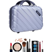 Gri Kadın Makyaj ve Seyahat El Çantası, Şık ve Pratik Kullanım Sağlar