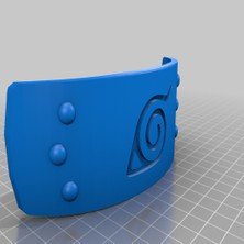 Byr Naruto Konoha Kafa Bandı Plakası  3D