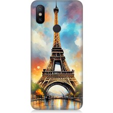 Xiaomi Mi A2 Uyumlu Gün Batımı Eyfel Büyüsü  Desenli Silikon Kılıf