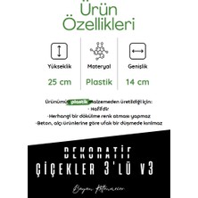 Bayan Rottenmeier Dekoratif 3 lü çiçekler v3 dekoratif obje - biblo - dekor