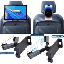 Araç Koltuk Arkası Tablet Tutucu, Telefon Tutucu, Tablet/telefon Tutucu, Ipad Pro 12.9 Mini Air, Galaxy Tab A A7 S7, Switch, Surface, 4,7-12,9 Ile Uyumlu
