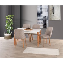 Yuvaset Home Uyar (Sadece Masa) Beyaz Highgloss 80*160+30 Eliz Açılabilir Masa