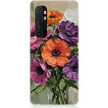 Xiaomi Mi Note 10 Lite Uyumlu Renklerle Çiçek Demeti Baharı  Desenli Silikon Kılıf