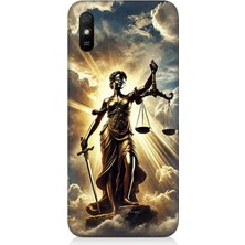 Xiaomi Redmi 9A Uyumlu Adaletin Gücü Parlıyor  Desenli Silikon Kılıf