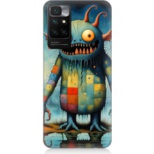 Xiaomi Redmi 10 Uyumlu Tuhaf Canavar Gülümsemesi  Desenli Silikon Kılıf