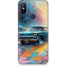 Xiaomi Redmi Note 5 Pro Uyumlu Renkli Yol Üzerinde Araba  Desenli Silikon Kılıf