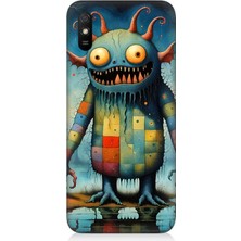 Xiaomi Redmi 9A Uyumlu Tuhaf Canavar Gülümsemesi  Desenli Silikon Kılıf