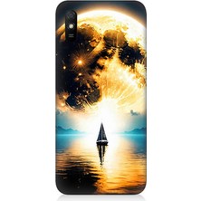Xiaomi Redmi 9A Uyumlu Güneşin Ardında Umut  Desenli Silikon Kılıf