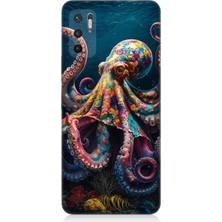 Xiaomi Redmi Note 10 5g Uyumlu Derinliklerde Sekiz Kol Ahtapot  Desenli Silikon Kılıf