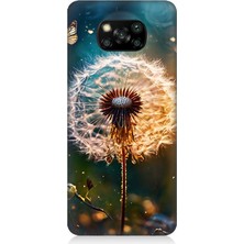 Xiaomi Poco X3 Uyumlu Karanlıkta Uçan Karahindiba  Desenli Silikon Kılıf