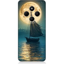 Xiaomi Redmi 14C Uyumlu Dolunayla Sessiz Gidiş  Desenli Silikon Kılıf