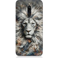Xiaomi Redmi 8 Uyumlu Aslan Asaletin Sessiz Gücü  Desenli Silikon Kılıf