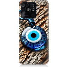 Xiaomi Redmi 10C Uyumlu Nazarlıkta Ahşap Koruma Gücü  Desenli Silikon Kılıf