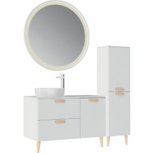 Patara Lavabo Dolabı 100CM Mat Beyaz