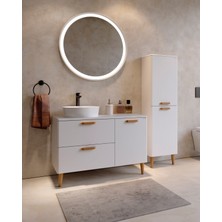 Patara Lavabo Dolabı 100CM Mat Beyaz