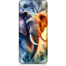 Xiaomi Redmi 12C Uyumlu Ateşte Yürüyen Fil  Desenli Silikon Kılıf