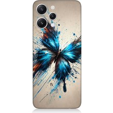 Xiaomi Redmi 12 Uyumlu Parçalanan Renkli Kelebek  Desenli Silikon Kılıf