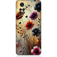 Xiaomi Redmi Note 11 Uyumlu Rüzgarda Yalnız Çiçekler  Desenli Silikon Kılıf
