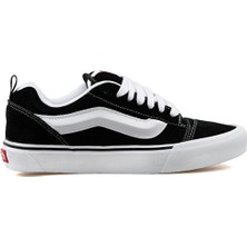 Vans Knu Skool Günlük Ayakkabı VN0009QC6BT1 Düz Taban Tekstil Malzeme ile Siyah Renk 35 Numaralı