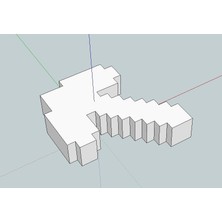 Byr Minecraft Picakse Katı Kurabiye Kesici 3D
