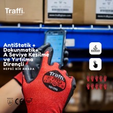 10 Çift TG1290 Dokunmatik Antistatik A Seviye Kesilme Yırtılma Dirençli Çok Amaçlı Iş Eldiveni